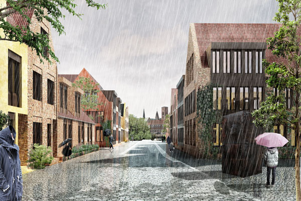 Ribe Jernindustri omdannes til en attraktiv bydel. Foto: Tegnestuen Vandkunsten